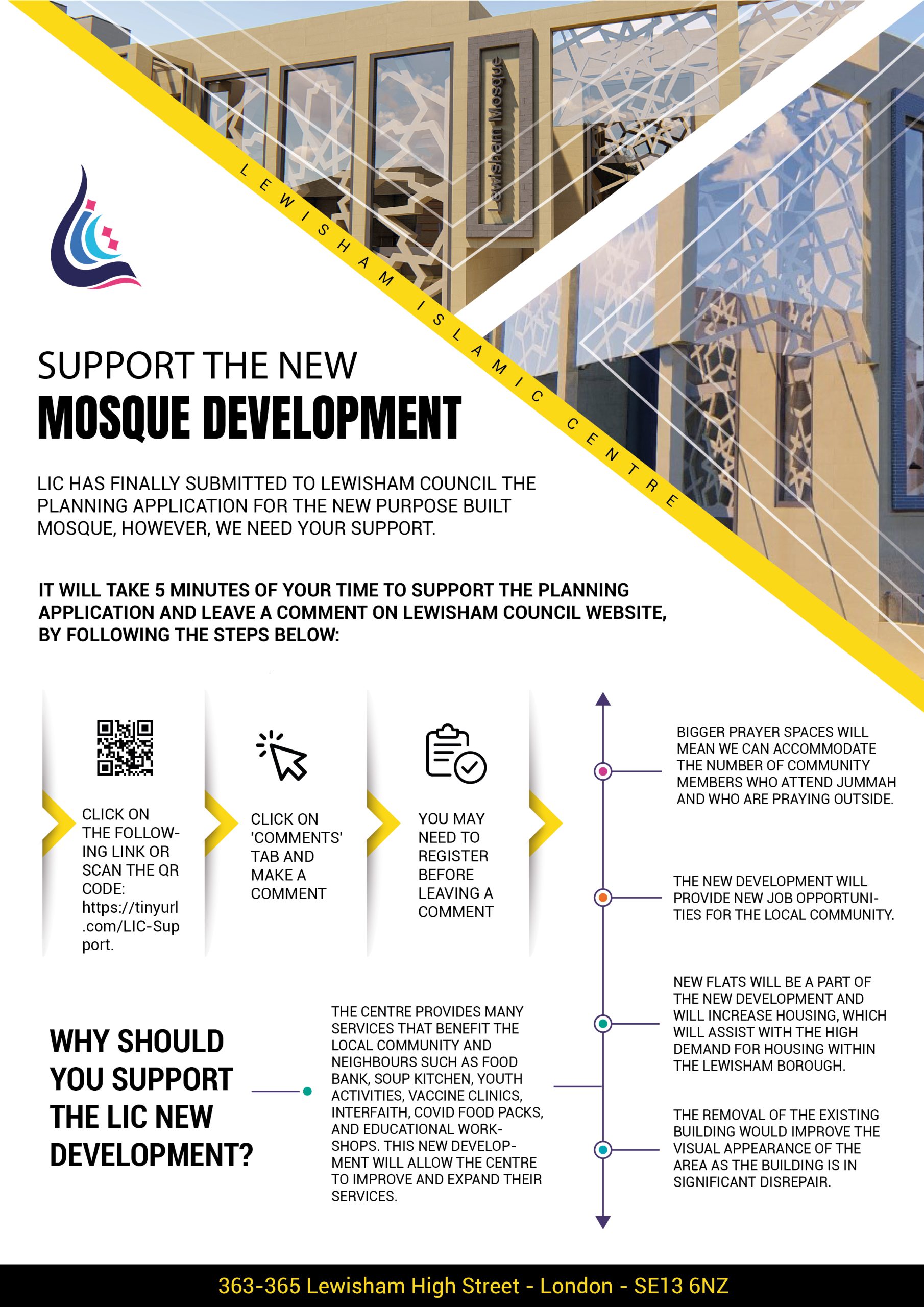 SUPPORT THE NEW MOSQUE DEVELOPMENT - Lewisham Islamic Centre